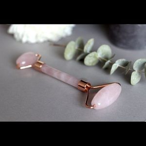 NEW Rose Quartz Facial Massage Roller and Body Tool